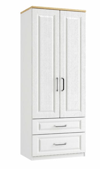 Sorrento Double Tall 2 Drawer Gents Wardrobe (With one deep drawer)