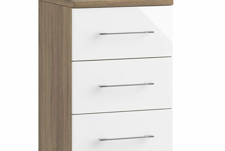 Modena Double Tall 2 Drawer Gents Wardrobe (With one deep drawer)