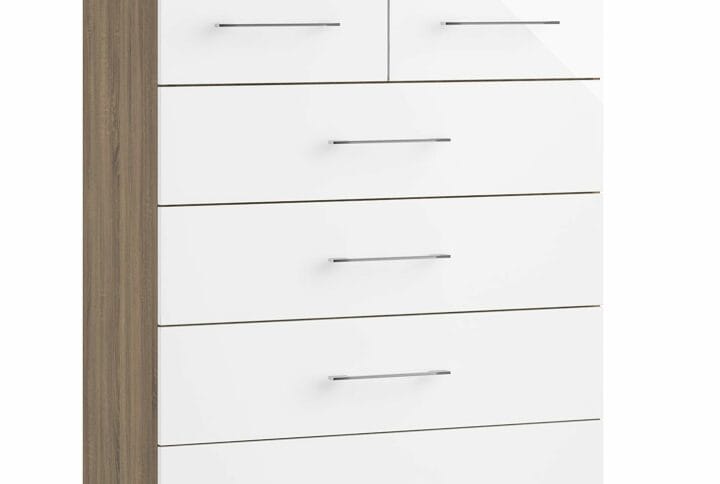 Catania 8 Drawer Twin Chest (Inc. two deep drawers)